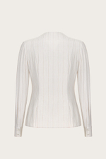 БЛУЗА ИЗ ХЛОПКА С ДЕКОРАТИВНЫМИ ПУГОВИЦАМИ