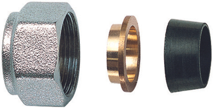 Концовка для медных труб 15мм, с накидной гайкой М24х19 (Far)