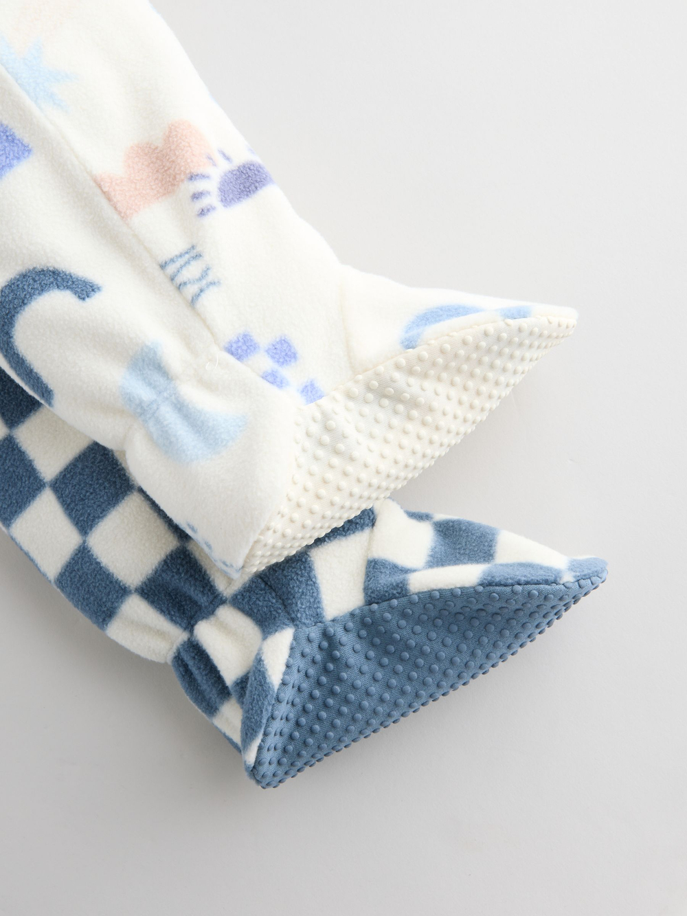 Комбинезон / Cлип для малышей флисовый Next AW3-064, 2 шт., Синий, Молочный