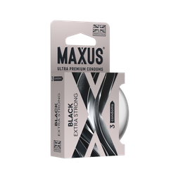 Презервативы MAXUS Extra Strong №3 , черные, утолщенные, 3 шт