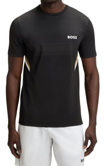 Мужская теннисная футболка BOSS Tech TOC - black