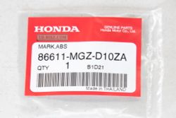 86611-MGZ-D10ZA. MARK, ABS *TYPE3*