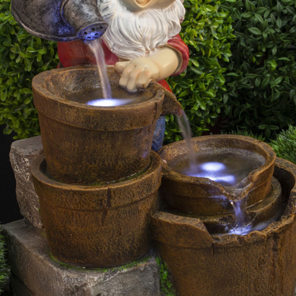 GAUF-01 GREEN APPLE Уличный фонтан Гном с лейкой 60 см | Фонтаны Green Apple