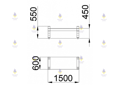 Скамья из кубиков