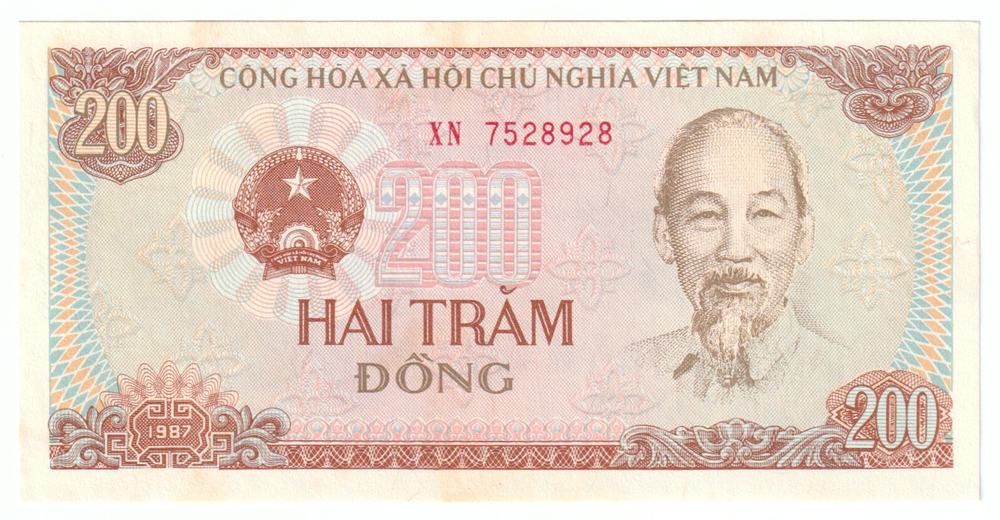 Vietnam, 200 Đồng, 1987 (UNC)