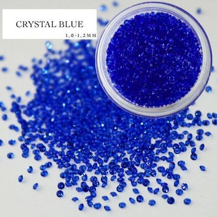 Zoo nail Хрустальная крошка синяя №1021, 1000 шт