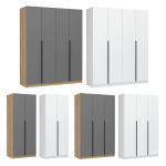 Шкаф Woodville Широн 1600 графит серый, дуб крафт золото