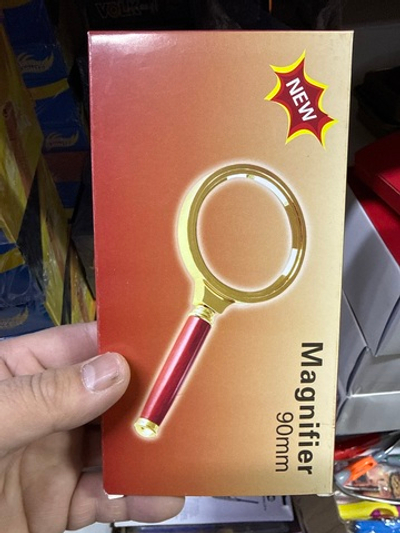 Лупа золото 90 мм