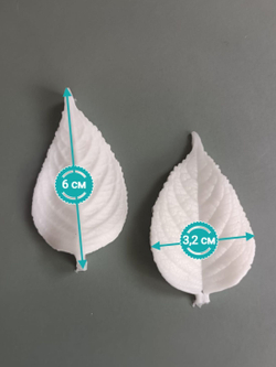 Молды силиконовые для лепки листьев Гортензии. Набор 4 вида. / универсальная форма для листьев гортензии, малины, ежевики, смородины и мяты