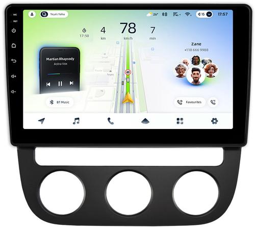 Магнитола для Volkswagen Jetta 5 2005-2010 (климат 1) - Teyes CC4L-DTS монитор 10.1" IPS, Android 14, Быстрая, Snapdragon 662, CarPlay, 4G SIM-слот