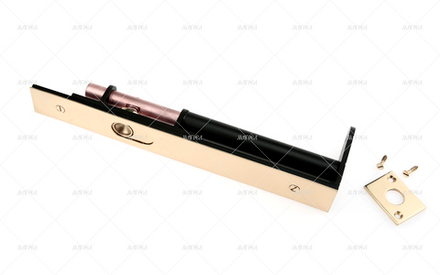 Шпингалет врезной торцевой ригель 24х250 мм сталь латунь