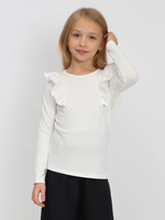 Лонгслив "Школа-9", р. 128, белый, (Ивашка)