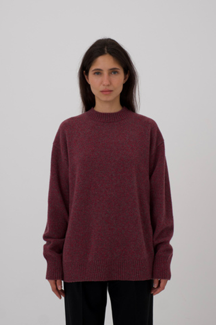 Джемпер Ann из кардной шерсти ягнёнка 100% с воротом под горло