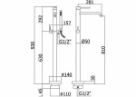 Смеситель для ванны Paffoni Light LIG032NO