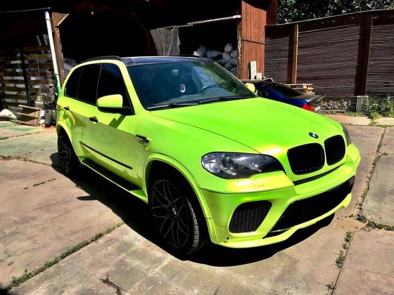 Пленка Coral Fluorescent Yellow глянцевая салатовая Carbins 12 погонных метров