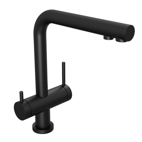 Смеситель для кухни Abelsberg Pura UVF70929MB с возможностью подключения фильтра для воды, вулканический черный