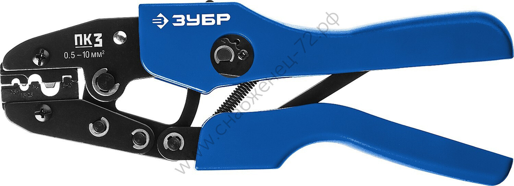 ЗУБР ПК-3 0.5-10мм2, Пресс-клещи для медных наконечников и гильз, Профессионал(45456-3)