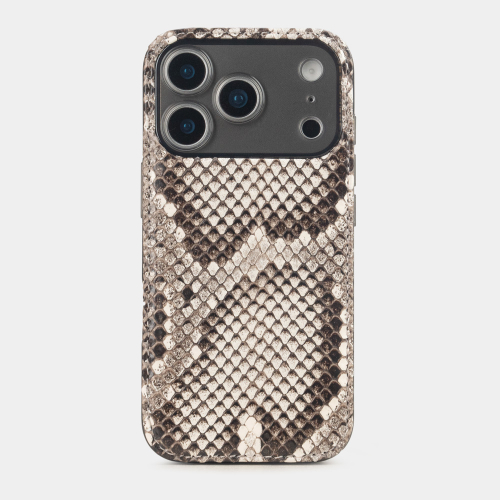 Чехол-накладка для iPhone 17 Pro Max - кожа питона, натуральный