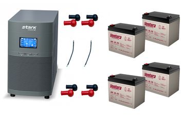 Комплект ИБП SC 2000 online + GPL 12-75 х 4 шт.