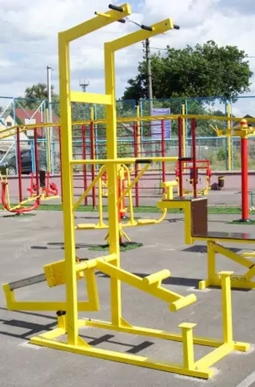 Уличный тренажер Подтягивание и отжимание с противовесом