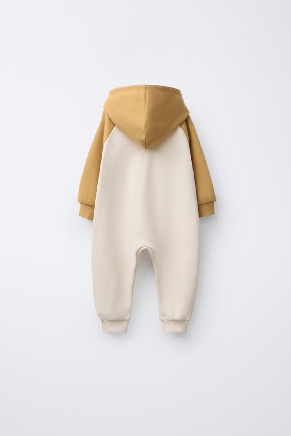 ZARA КОМБИНЕЗОН С КОНТРАСТНЫМИ ЦВЕТНЫМИ БЛОКАМИ, ОХРА