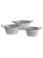 Винтажное металлическое овальное кашпо 37*15,5 см