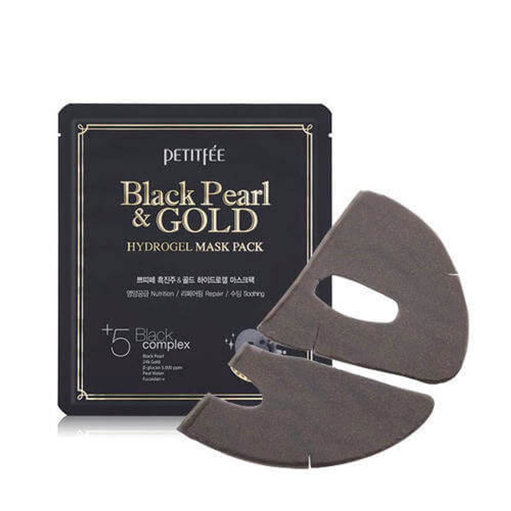 PETITFEE BLACK PEARL &amp; GOLD HYDROGEL MASK PACK