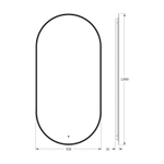 Зеркало Defesto LED 26W теплый свет AURA 50Х100 см