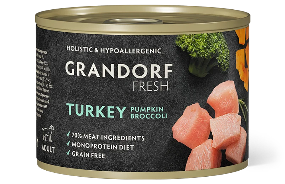 Grandorf fresh dog корм консервированный для собак паштет