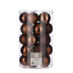 Набор шаров 25шт 8см House of seasons коричневый в прозрачной упаковке