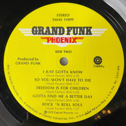 Винтажная виниловая пластинка LP Grand Funk Phoenix (USA 1972)