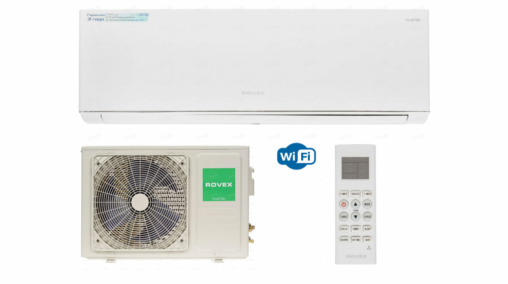 Сплит система Rovex RS-07CBS4 инвертор Кондиционер Rovex MEGAPOLIS INVERTOR WI-FI Супер тихий ( (20 кв. м)