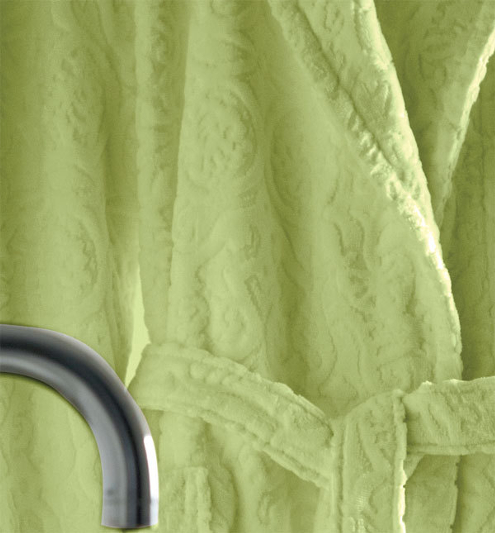 Халат махровый Blanc des Vosges Princess зеленый Франция фрагмент