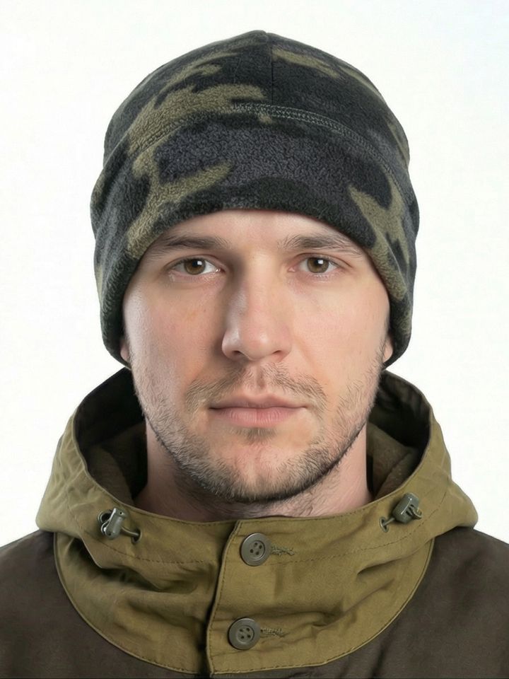 Шапка флисовая (темный мультикам)