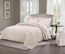 Покрывало 240x260 и 2 наволочки 50х70 Sofi De MarkO Паола кремовое