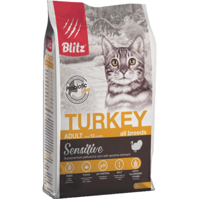 Blitz Sensitive Turkey Adult Cat All Breeds