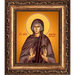 Мария Егисская преподобная. Икона на холсте.
