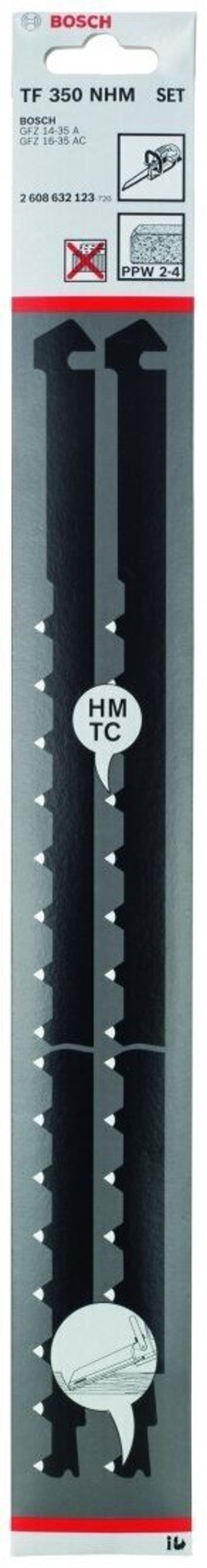 Полотно TF 350 NHM для тандем-ножовки 2 шт. (408 мм; HM) BOSCH 2.608.632.123