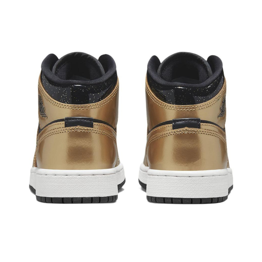 Кроссовки Air Jordan 1 Mid Metallic Gold Black