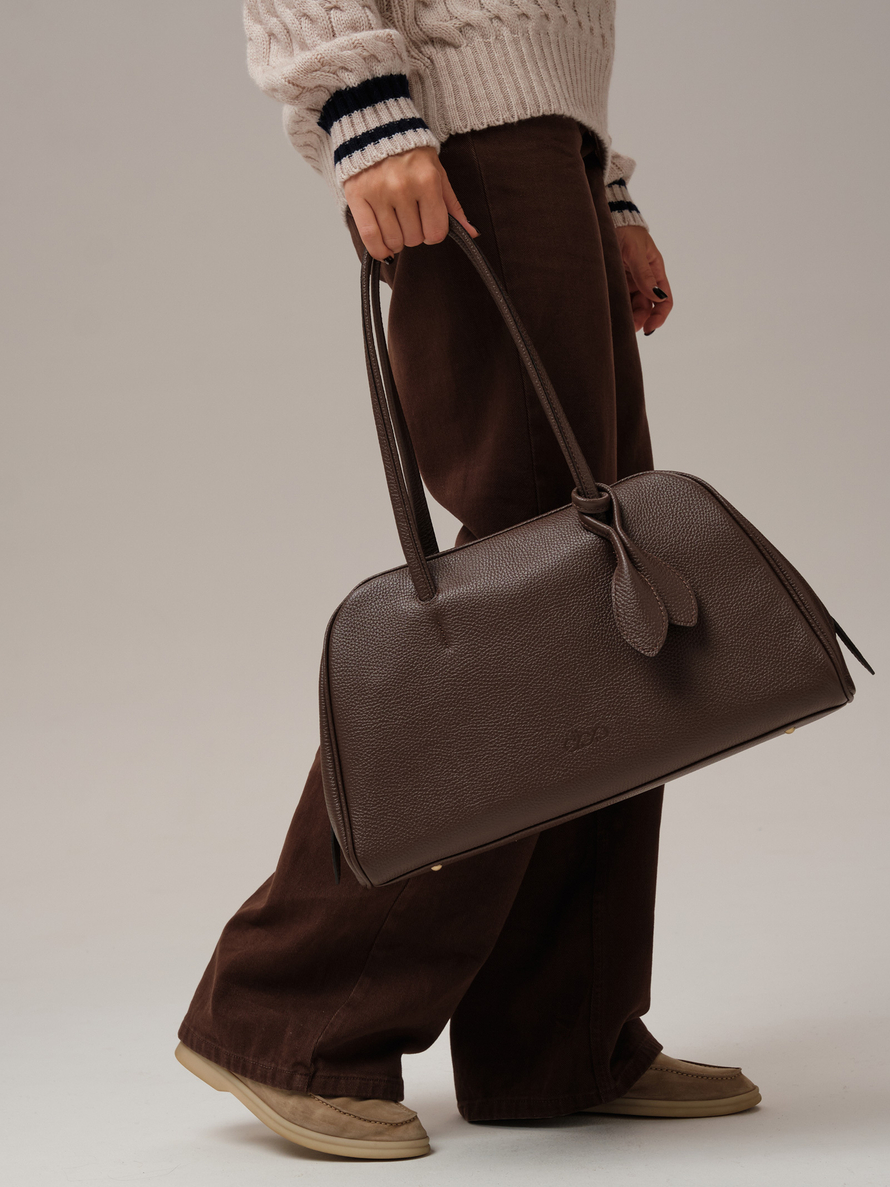 Кожаная сумка DBR 31338 коричневый торф