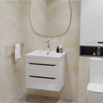 Тумба д/ванной "Лайн-60" подвесная под раковину Фостер 60 (Kirovit)/Fest-60 (Sanita Lux) (ПВХ)