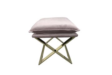 N-OT-188 PI GO Банкетка велюр розовый/золото 47*45*46см