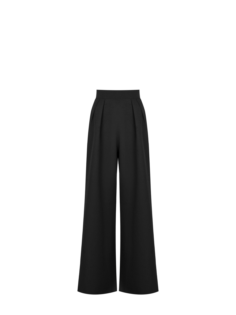Брюки-палаццо из костюмной ткани