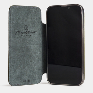 Чехол для iPhone 13 Pro Max из кожи теленка, зеленого цвета