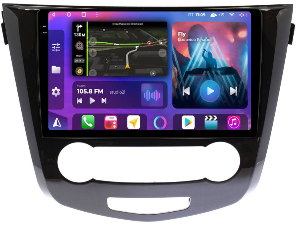 Магнитола для Nissan Qashqai 2014-2022 (кондиционер) - FarCar 665M на Android 13, QLED+2K, TS10, CarPlay, 4G SIM-слот