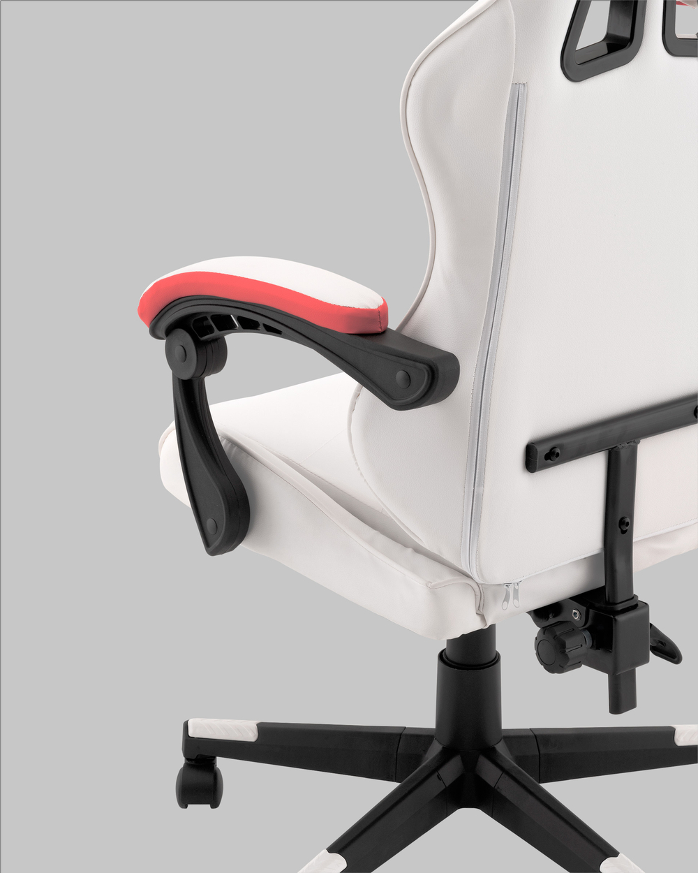 Кресло спортивное TopChairs Phantom бело-красный