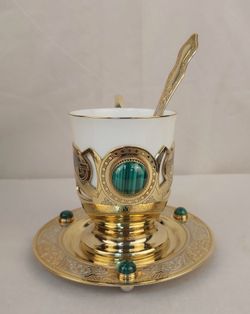 Кофейный набор "Роскошный малахит" - 2