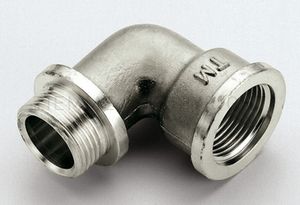 Угольники Tiemme НР/ВР с упором никелированные латунные Серия 1563N