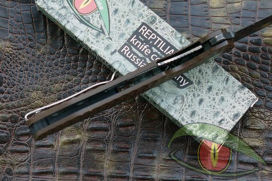 Складной нож REPTILIAN "Скутум-04" c клинком из стали D2, рукоять G10 / алюминий