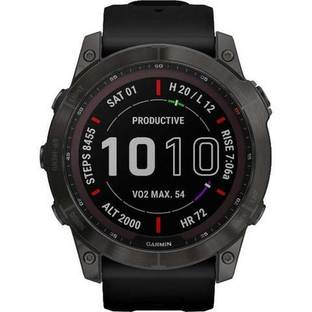 Умные часы Garmin Fenix 7S Sapphire Solar Carbon DLC